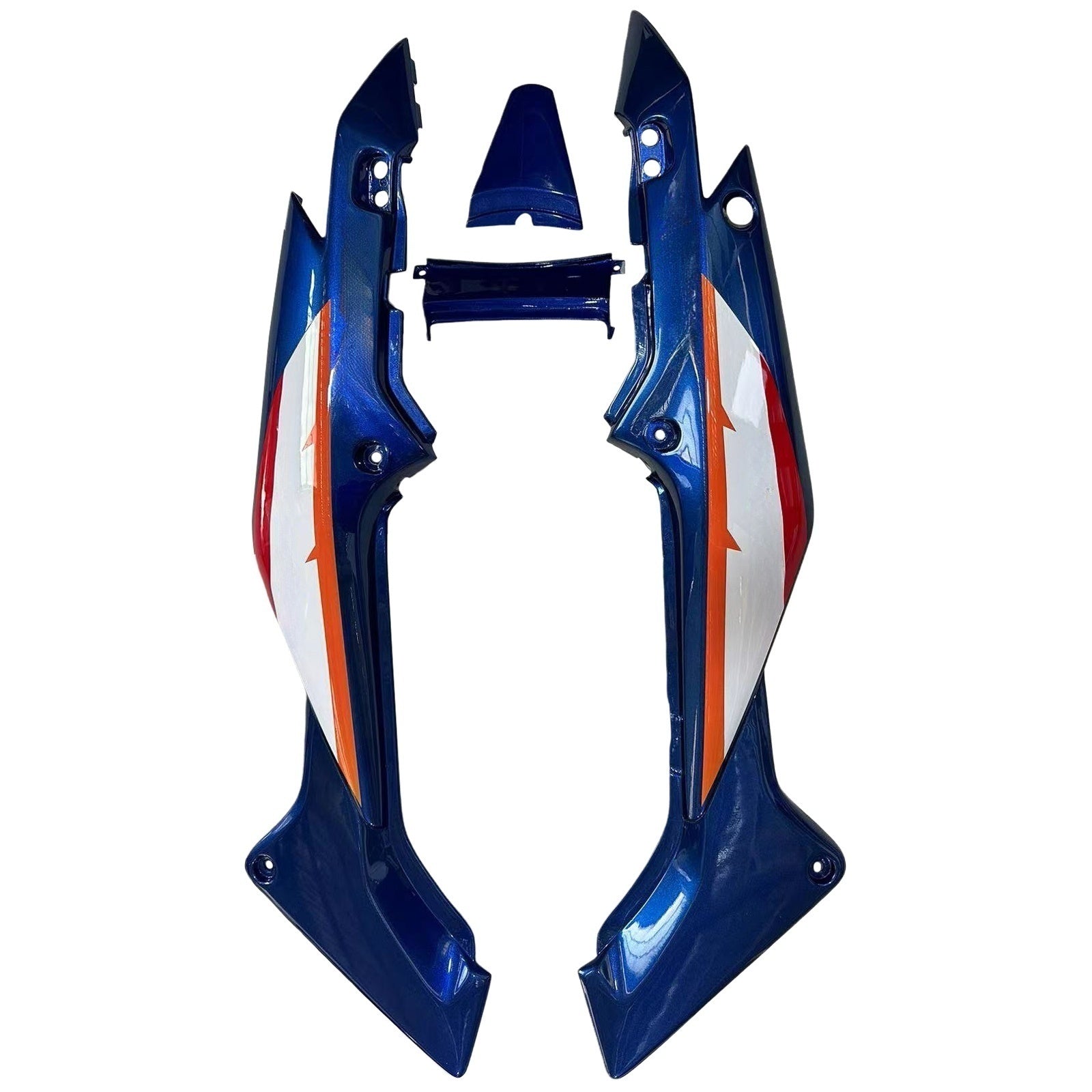 Amotopart Honda CBR125R Rouge 2002-2006&Kit de carénage Repjol orange