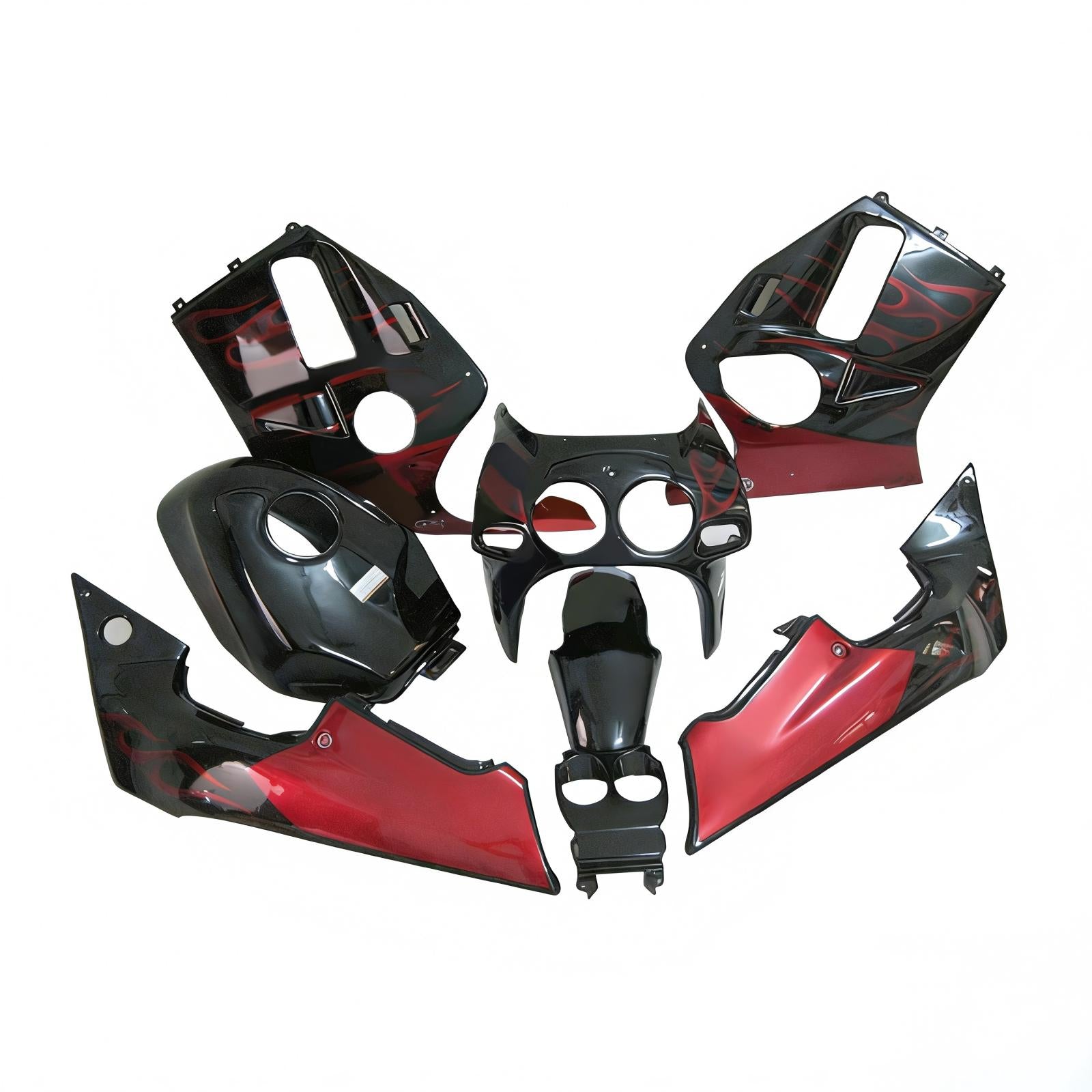 Amotopart 1988-1989 CBR250RR MC19 Honda Red & Black Fairing Kit