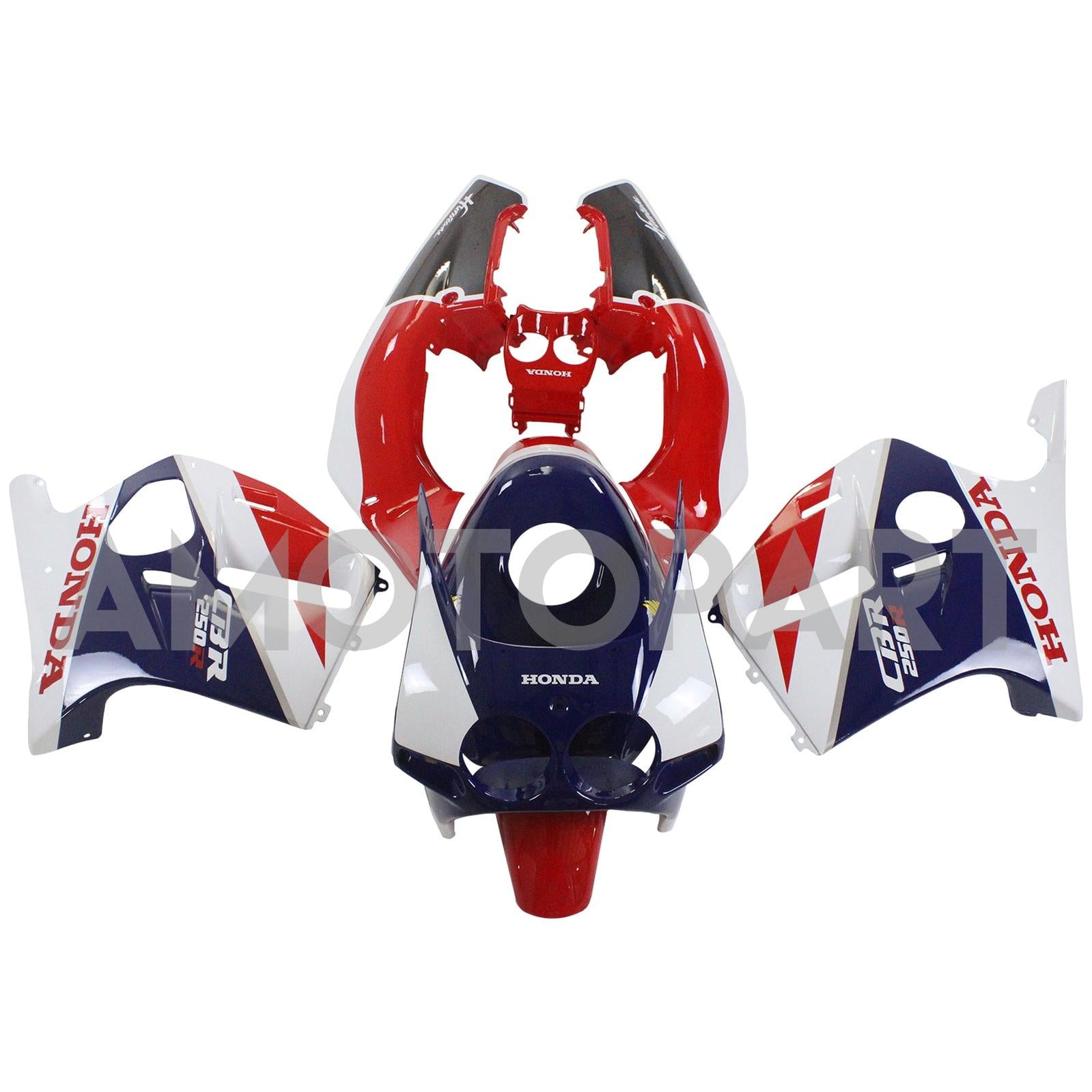 Amotopart 1988-1989 CBR250RR MC19 Honda Rot&Blaues Verkleidungsset