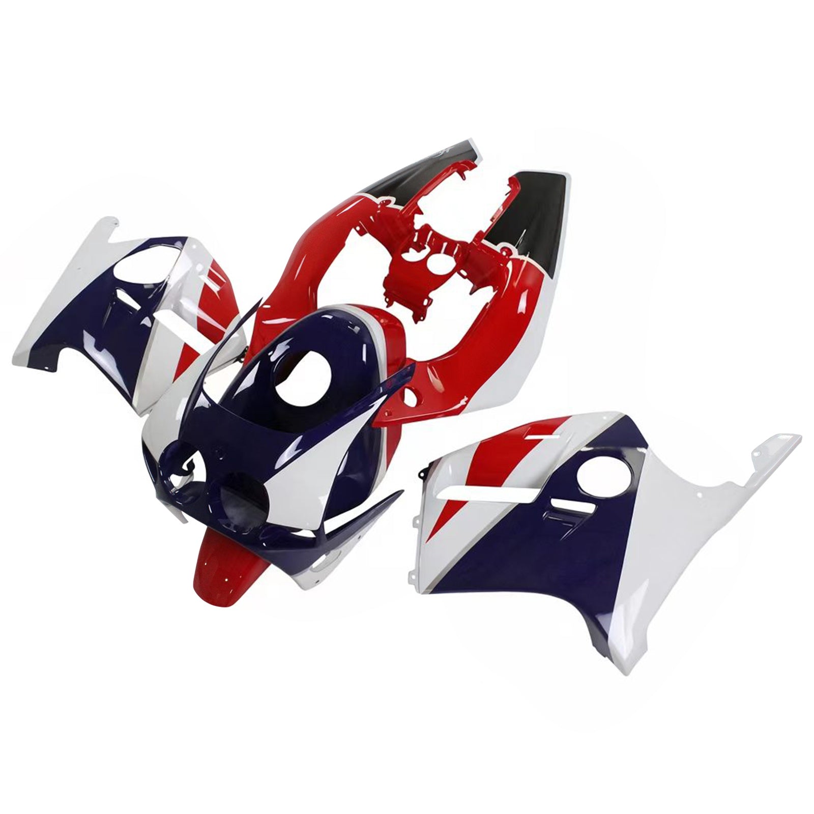 Amotopart 1988-1989 CBR250RR MC19 Honda Red&Blue Fairing Kit
