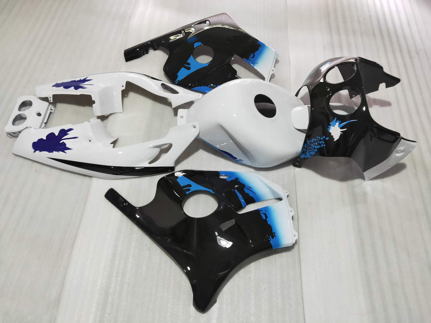Amotopart 1988-1989 CBR250RR MC19 Honda Blue & Black Gradient Fairing Kit