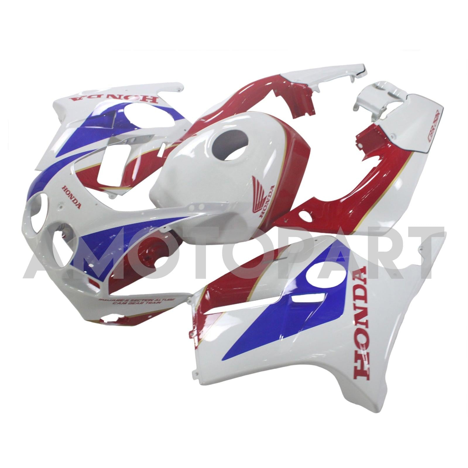 Amotopart 1988-1989 Honda CBR250RR MC19 White Blue Red & Logo Fair Kit