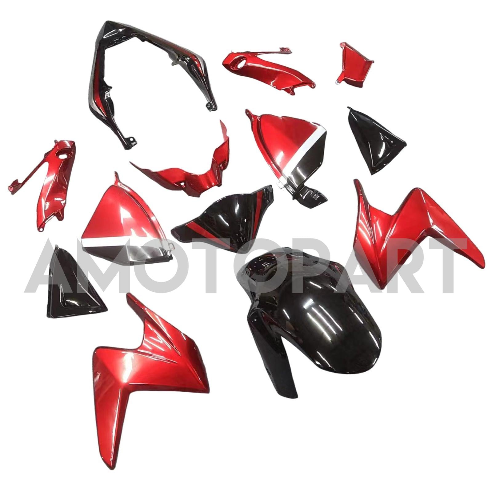Amotopart Honda CB1000R 2008-2015 Rot&Schwarzes Verkleidungsset
