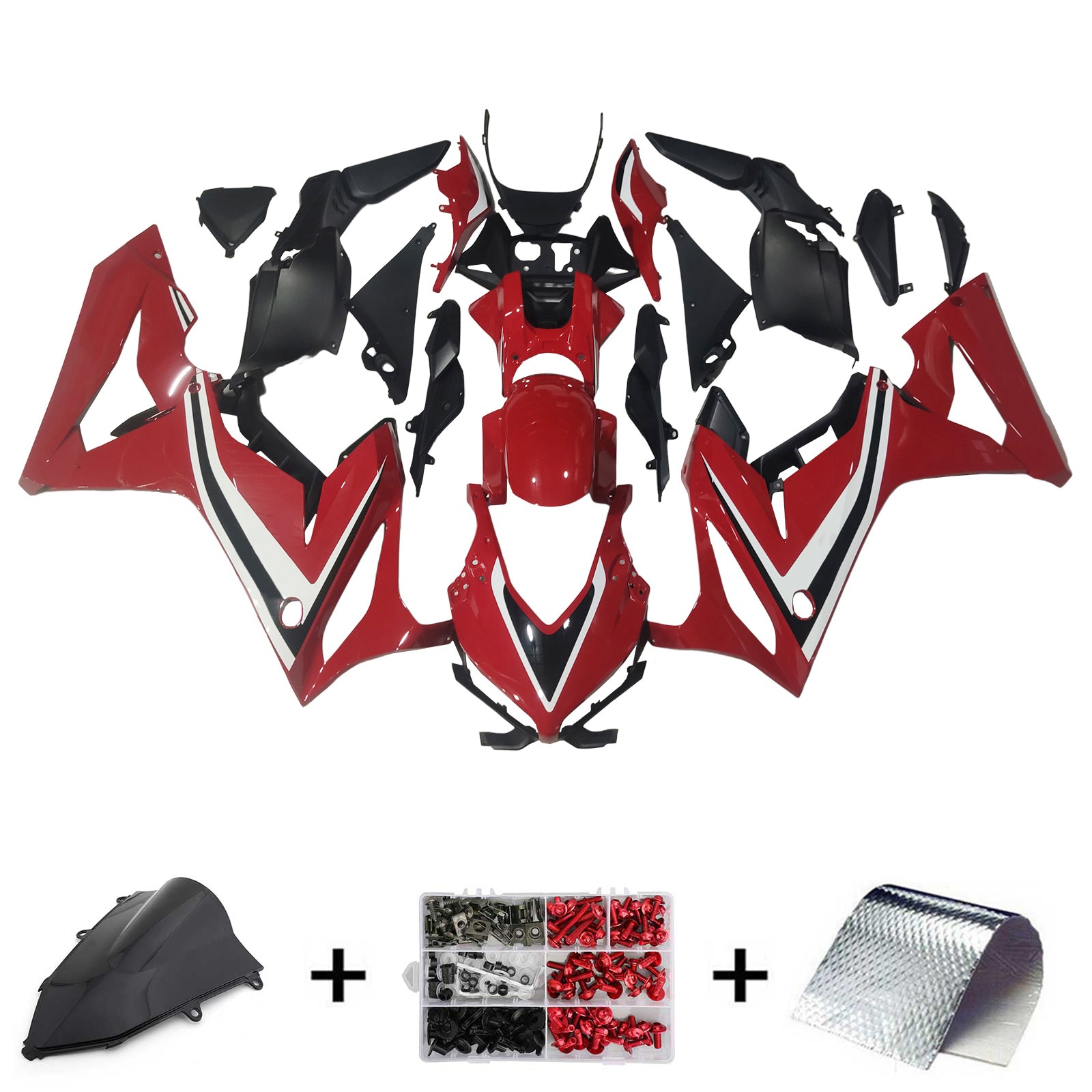 Amotopart Honda CBR650R 2019-2020 Red&White Fairing Kit