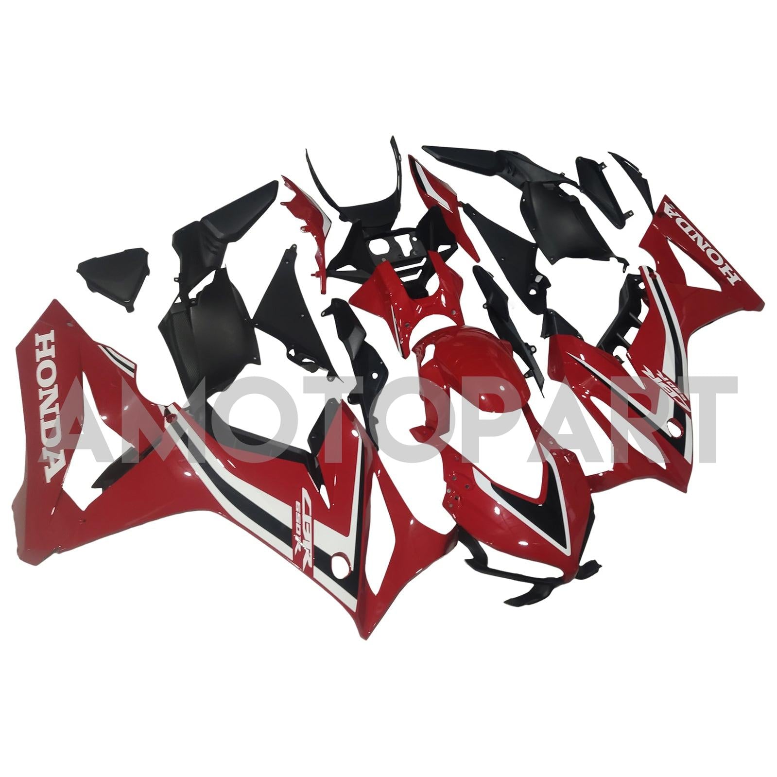 Amotopart ホンダ CBR650R 2019-2020 レッド&ホワイト フェアリングキット