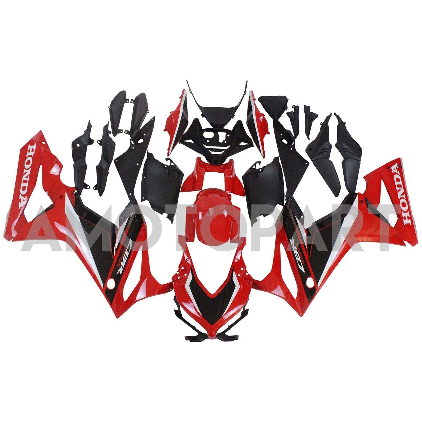 Amotopart 2019-2020 Honda CBR650R Red&Black Fairing Kit