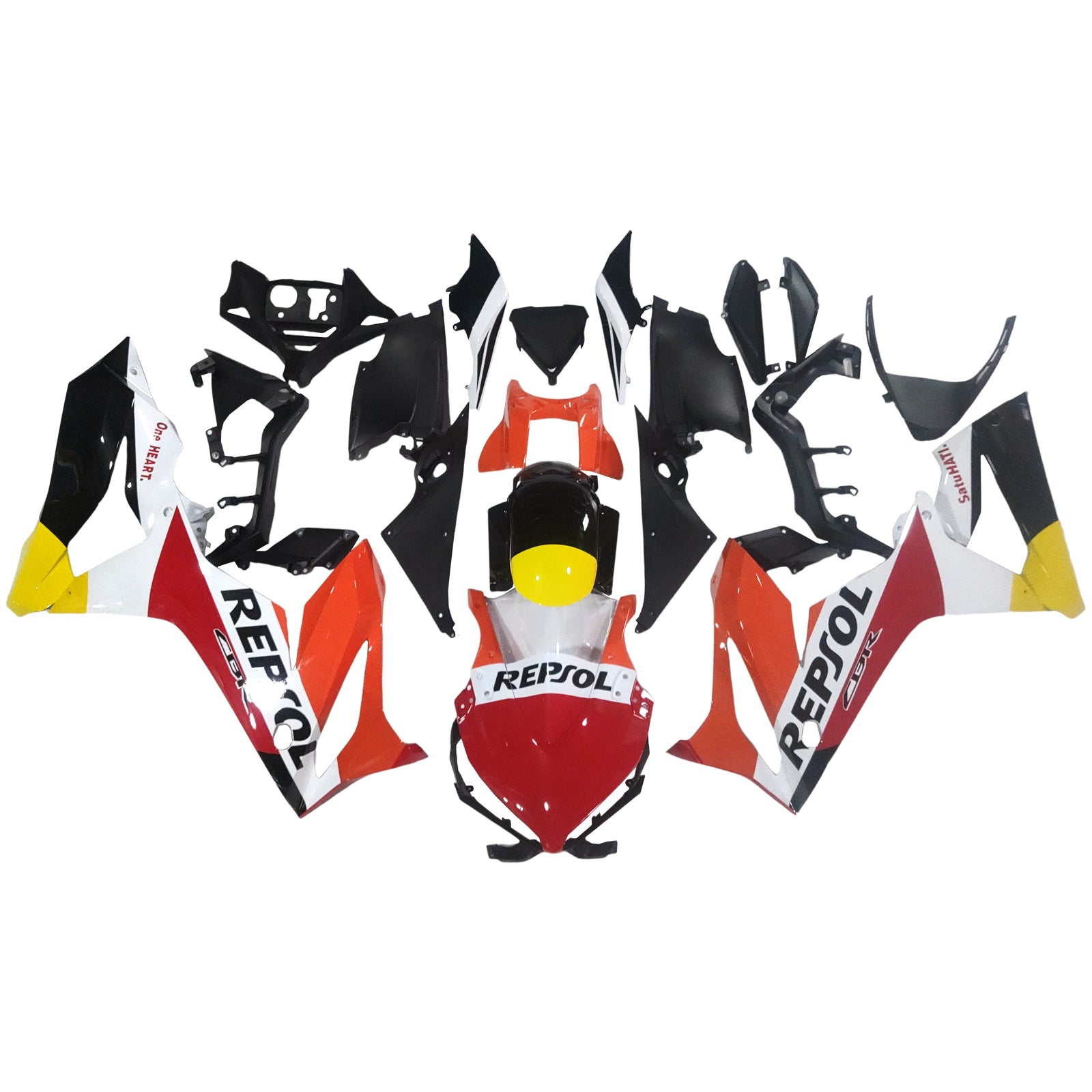 Amotopart 2019-2020 CBR650R Honda Red&Orange Repjol Fairing Kit