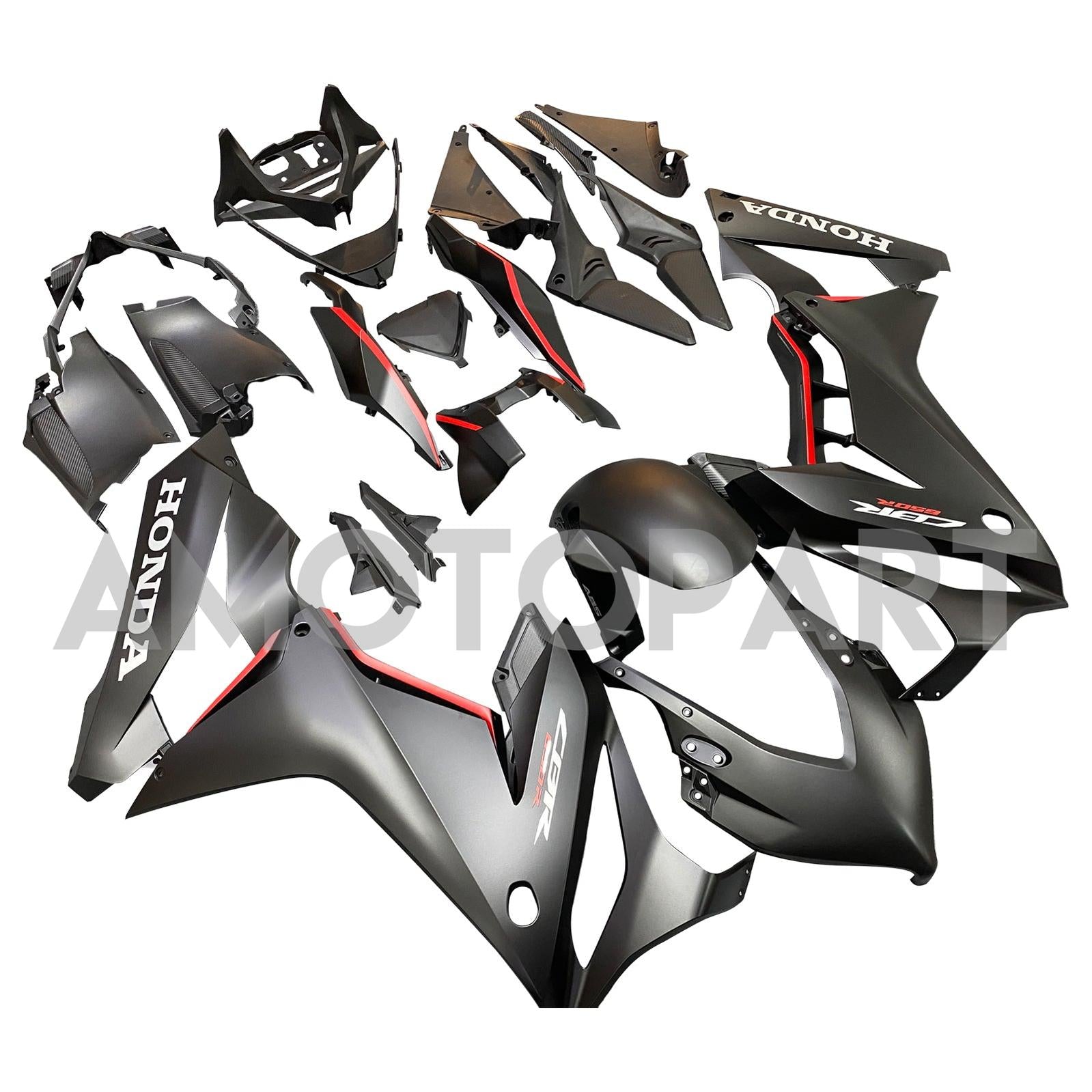 Amotopart Honda CBR650R 2021-2023 Black Style1 Fairing Kit