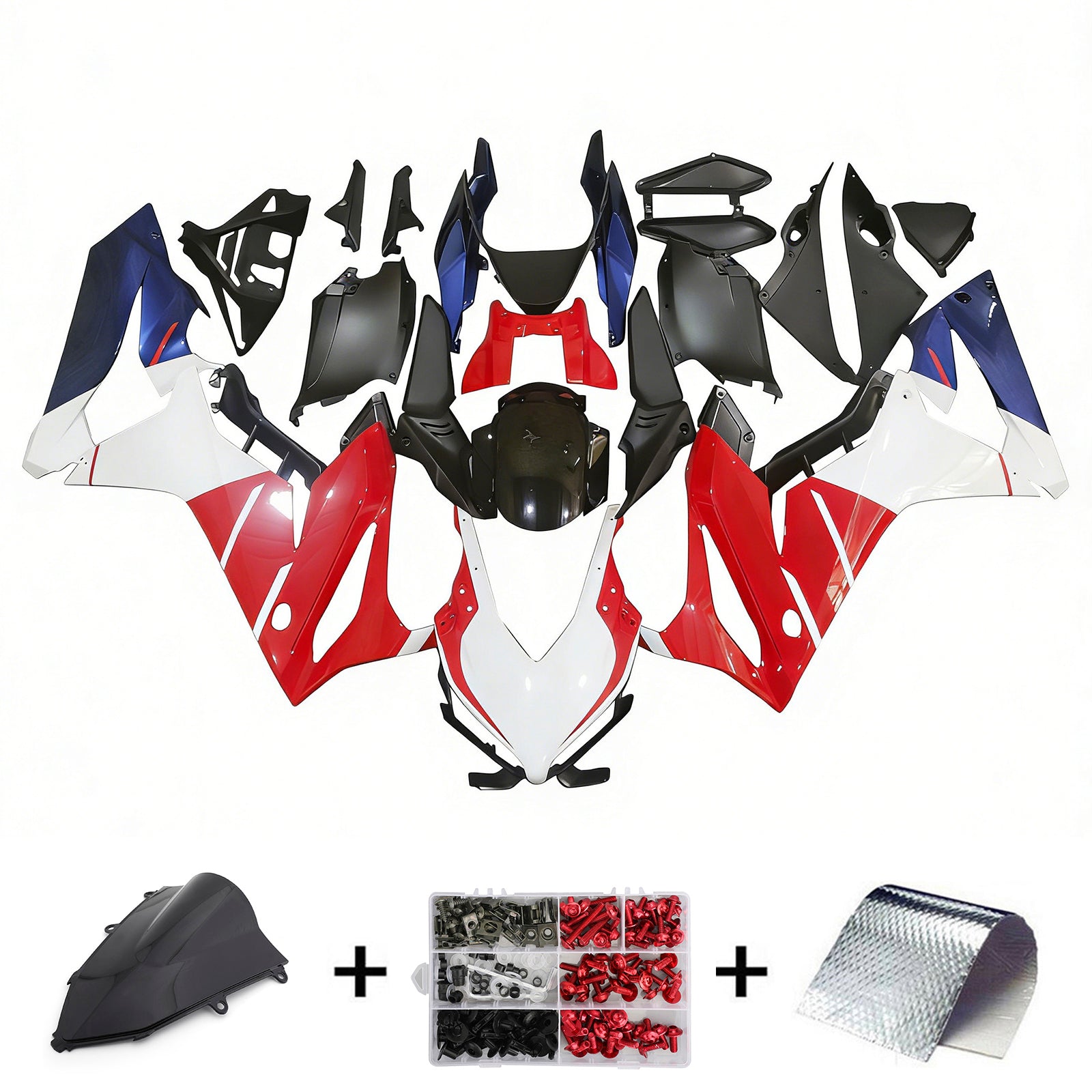 Amotopart 2021-2023 CBR650R Honda Red & Black Fairing Kit