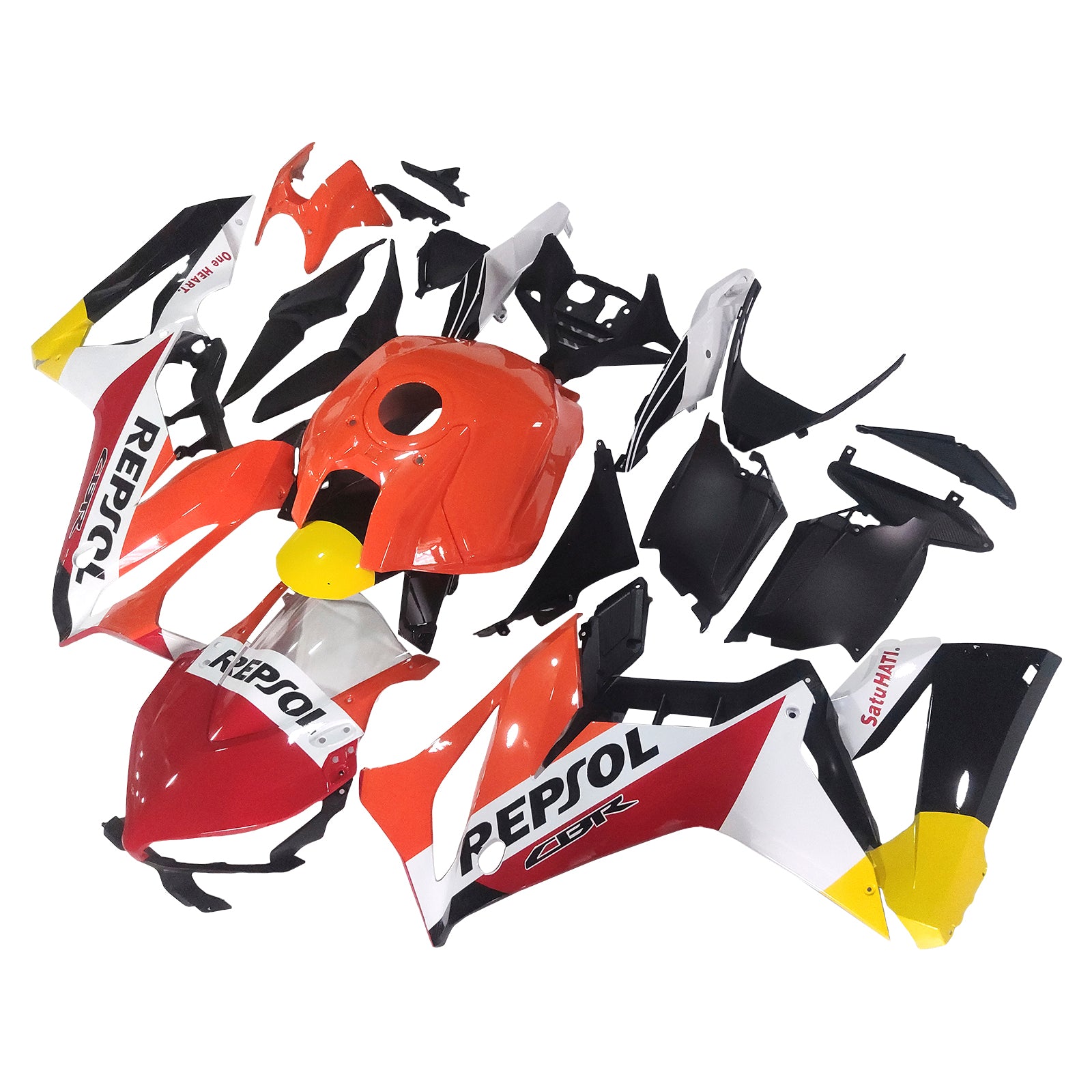 Amotopart 2021-2023 CBR650R Honda Red&Orange Fairing Kit