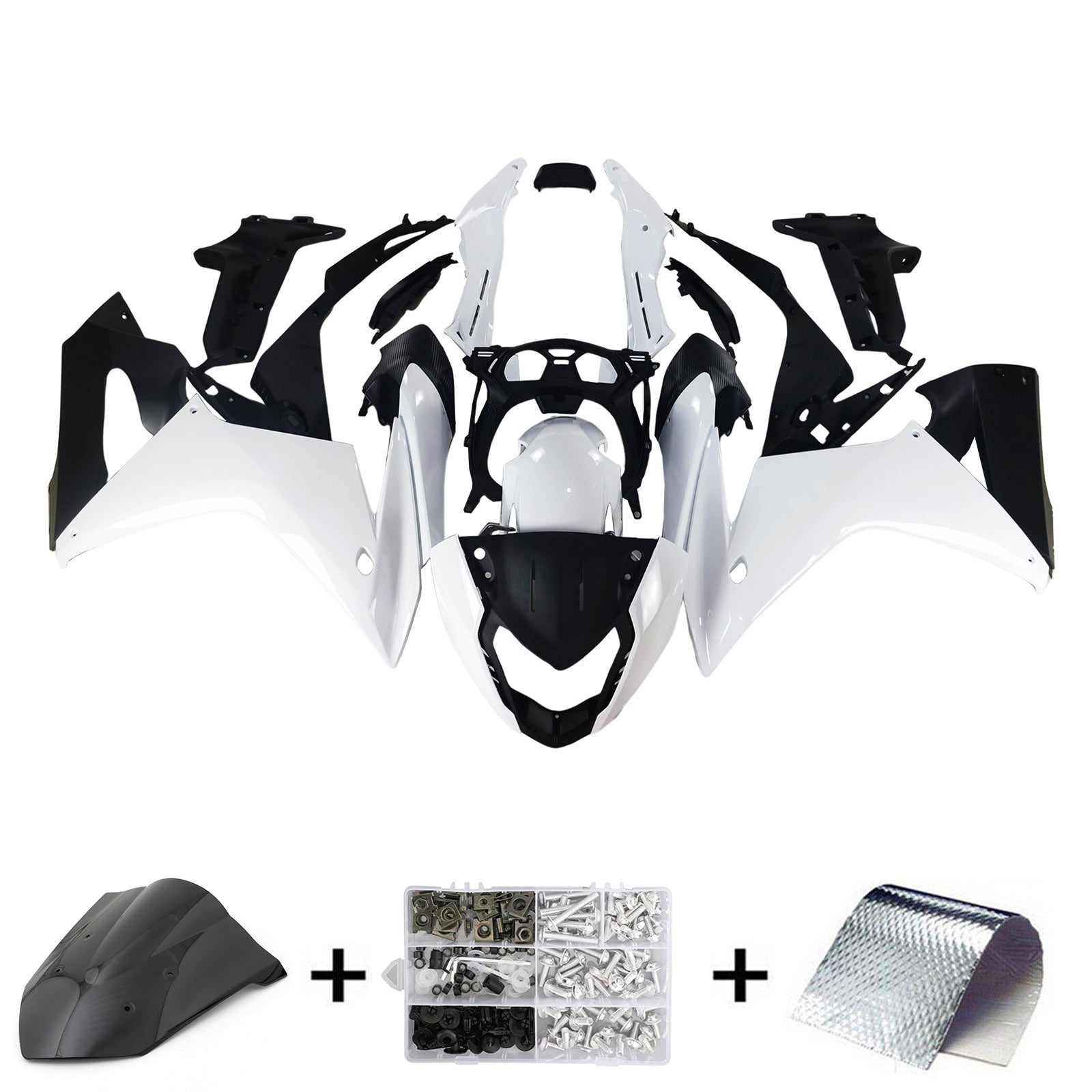 Amotopart Honda CBR650F 2014-2016 White Style1 Fairing Kit