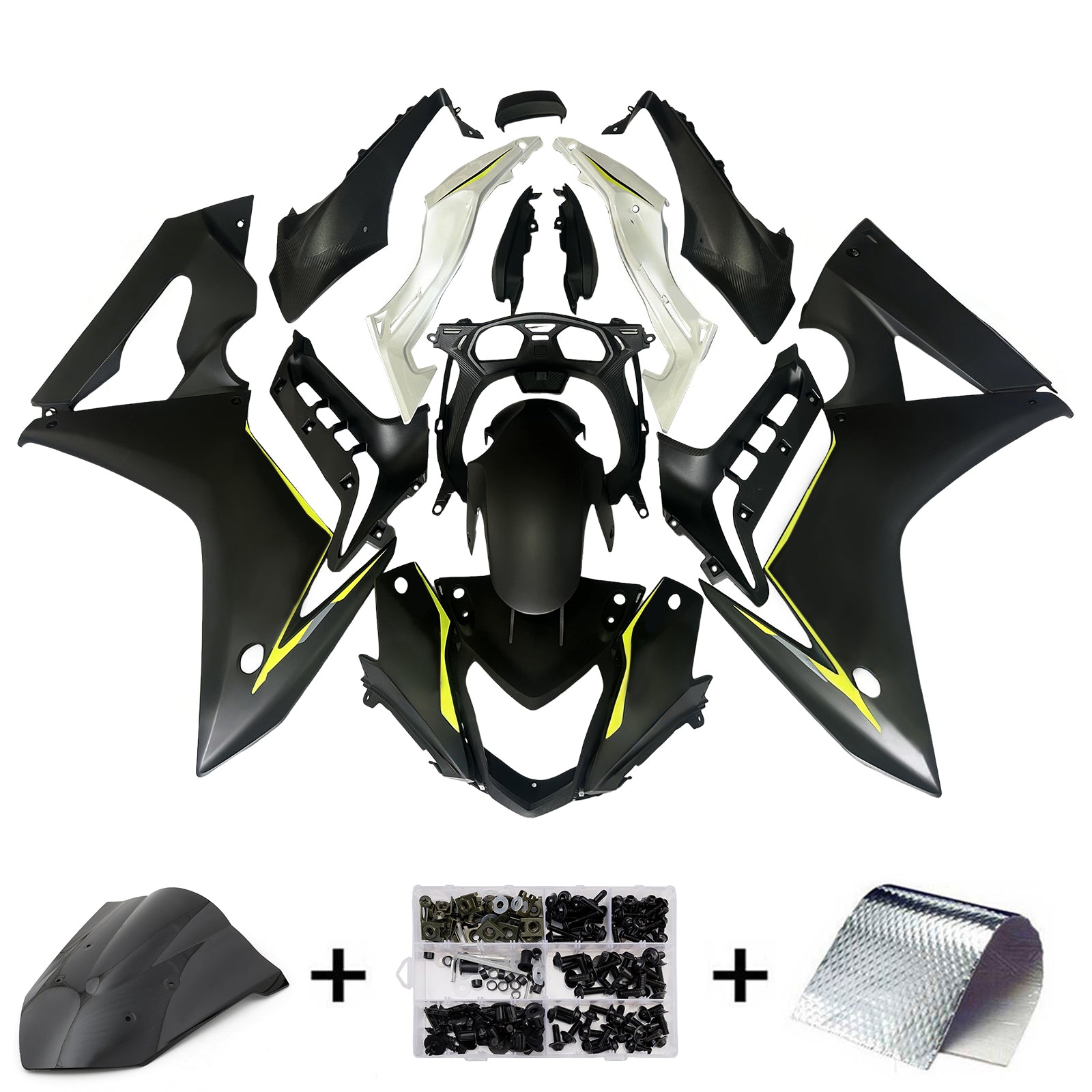 Amotopart Honda CBR650F 2014-2016 Matte Black Style3 Fairing Kit