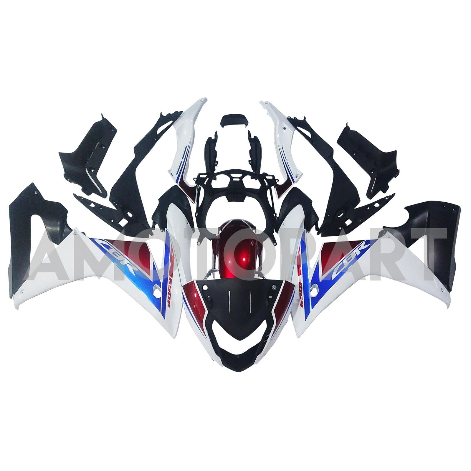 Amotopart Honda CBR650F 2014-2016 Red & Blue Fairing Kit