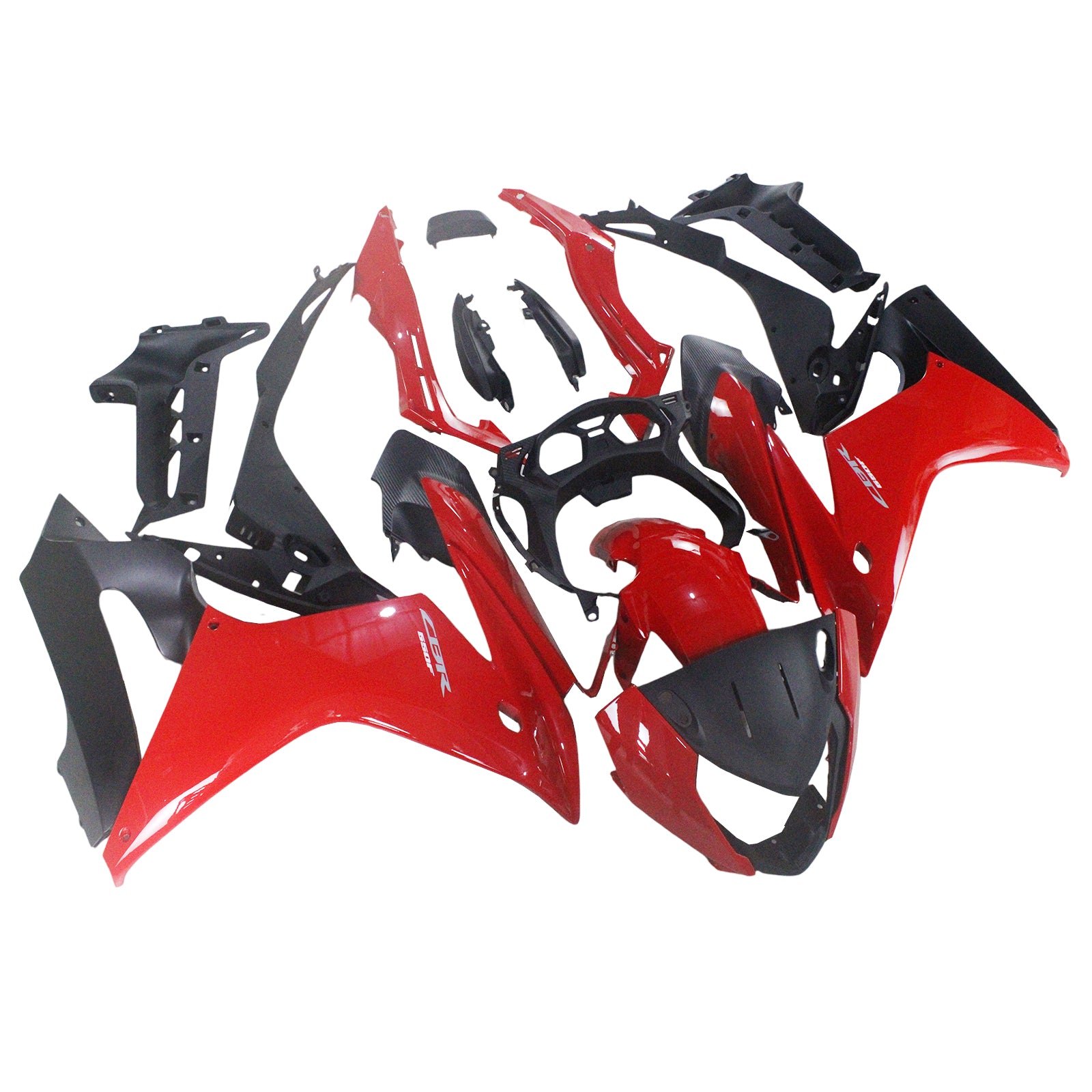 Amotopart Honda CBR650F 2014-2016 Kit de carénage rouge