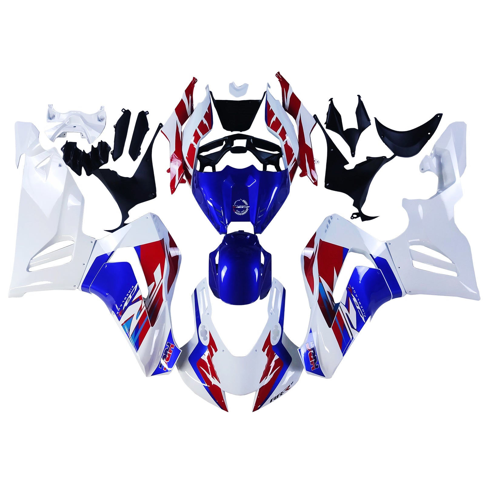 Amotopart Honda CBR1000RR-R 2020-2023 Blanc&BKit de carénage bleu