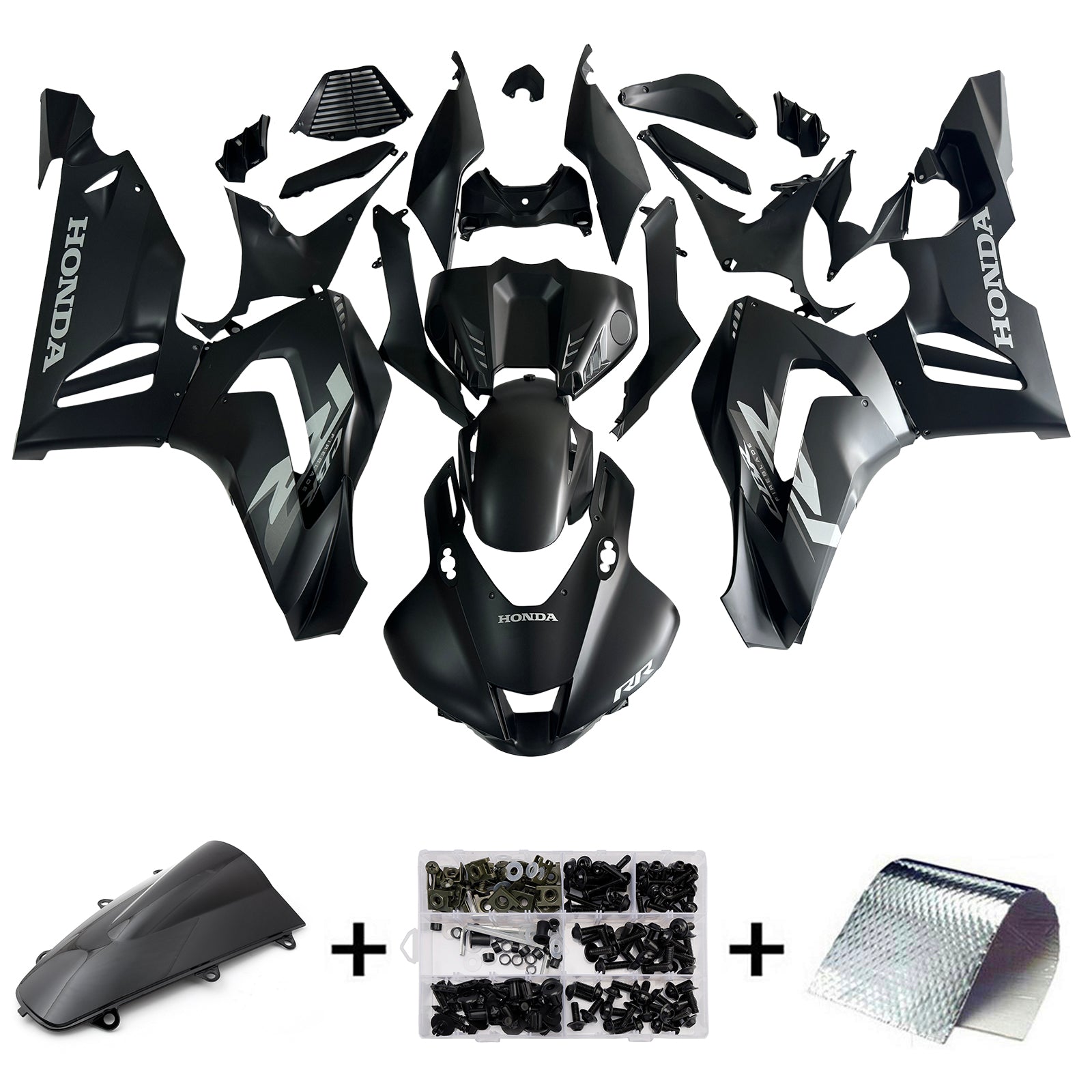 Amotopart Honda CBR1000RR-R 2020-2023 Mattes Schwarzverkleidungskit