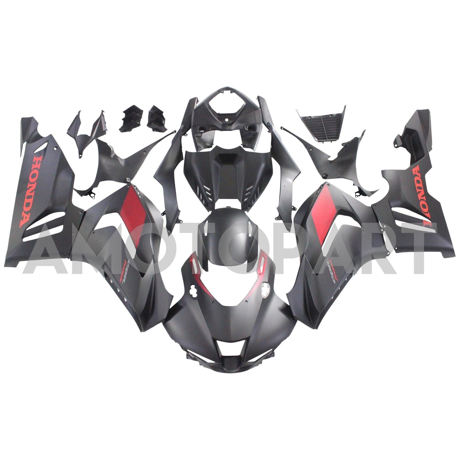Amotopart Honda CBR1000RR-R 2020-2023 Matte Black&Red Logo Fairing Kit