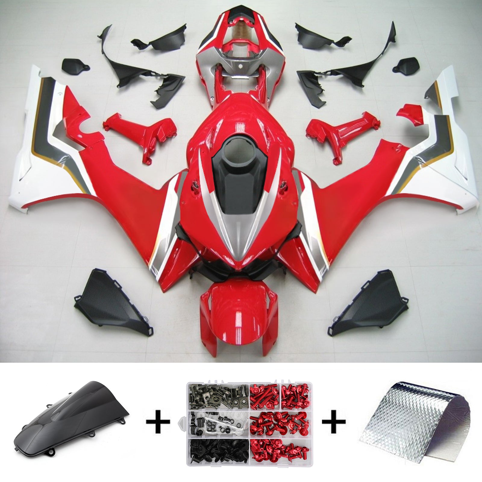 Amotopart Honda CBR1000RR-R 2020-2022 Rød&GRey kåbesæt
