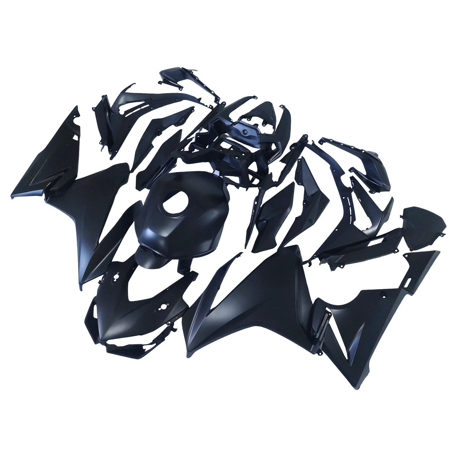 Amotopart 2019-2021 CBR500R Honda Black with Red Accents Style1 Kit de carénage