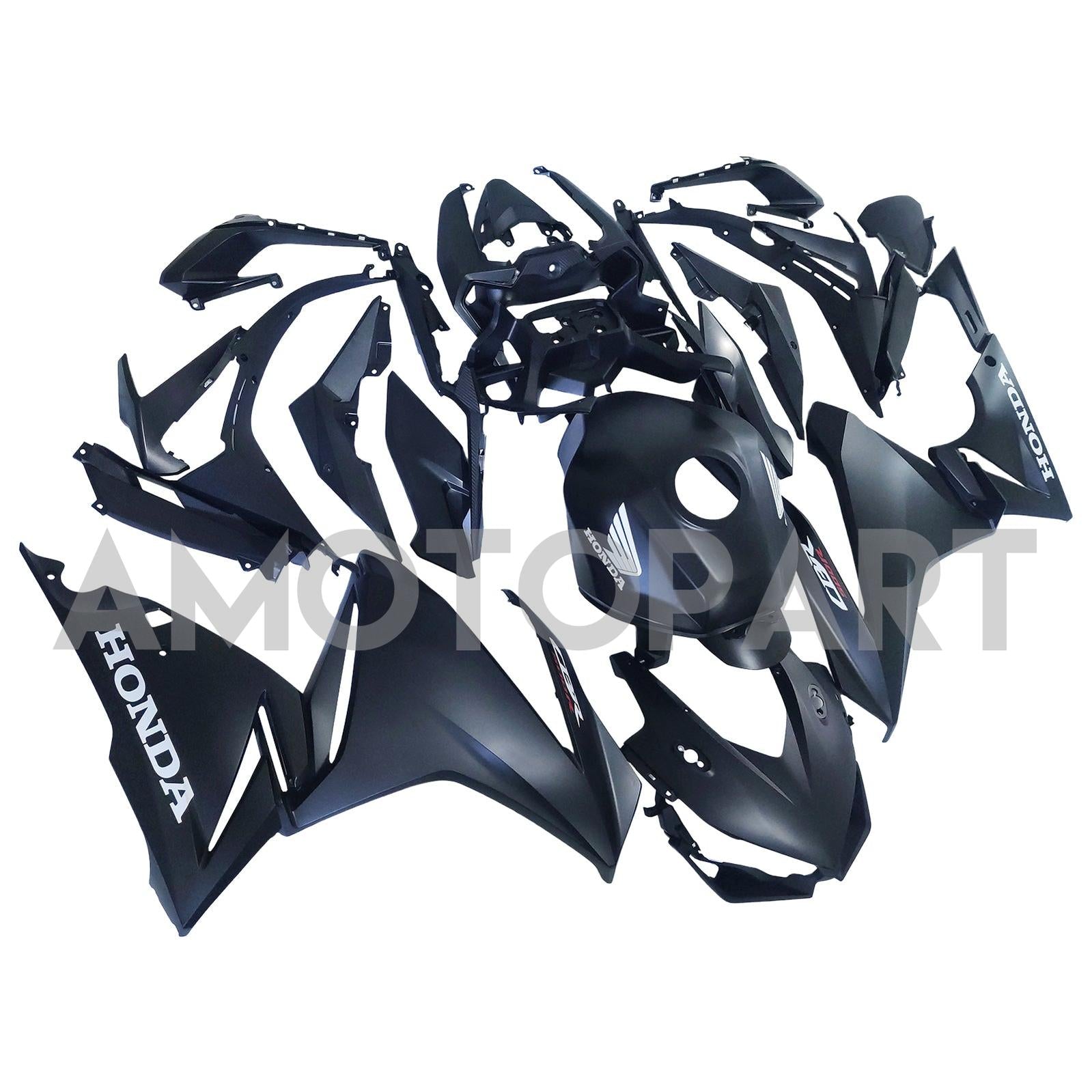 Amotopart 2019-2021 CBR500R Honda Black mit rotem Akzentstil Style1-Verkaufskit