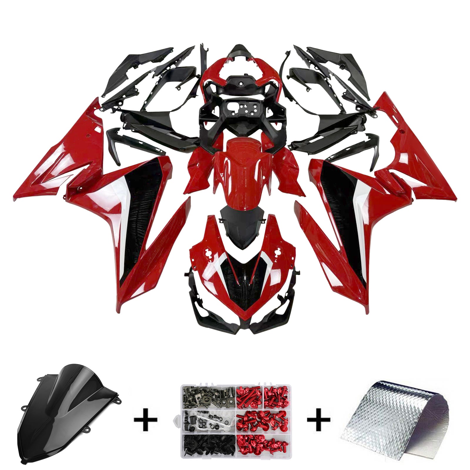 Amotopart 2022-2023 CBR500R Honda Red&Black Fairing Kit