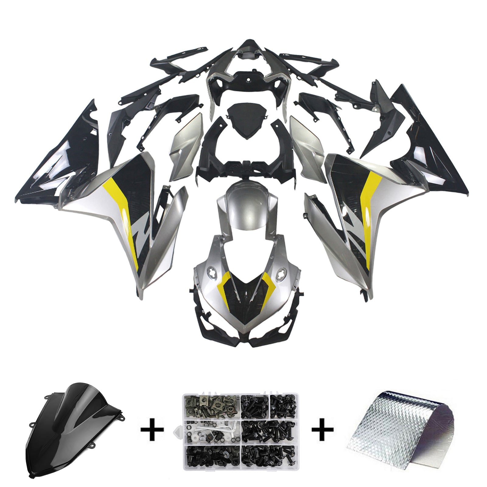 Amotopart 2022-2023 CBR500R Honda Black&Yellow Fairing Kit