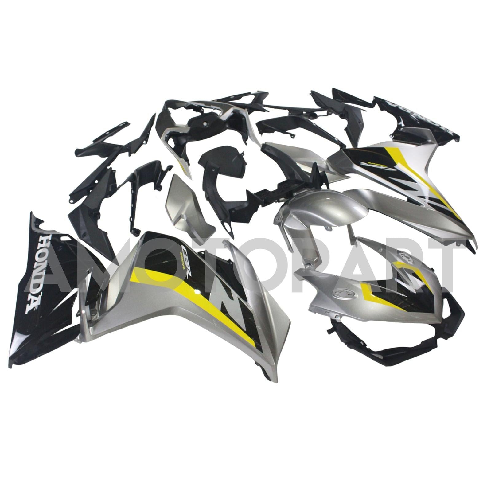 Amotopart 2022-2023 CBR500R Honda Schwarz&Gelbes Verkleidungsset