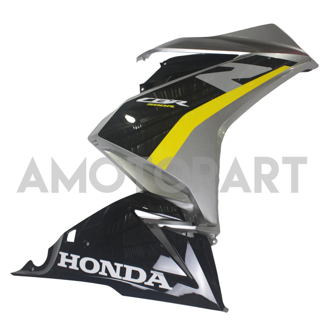 Amotopart 2022-2023 CBR500R Honda Schwarz&Gelbes Verkleidungsset