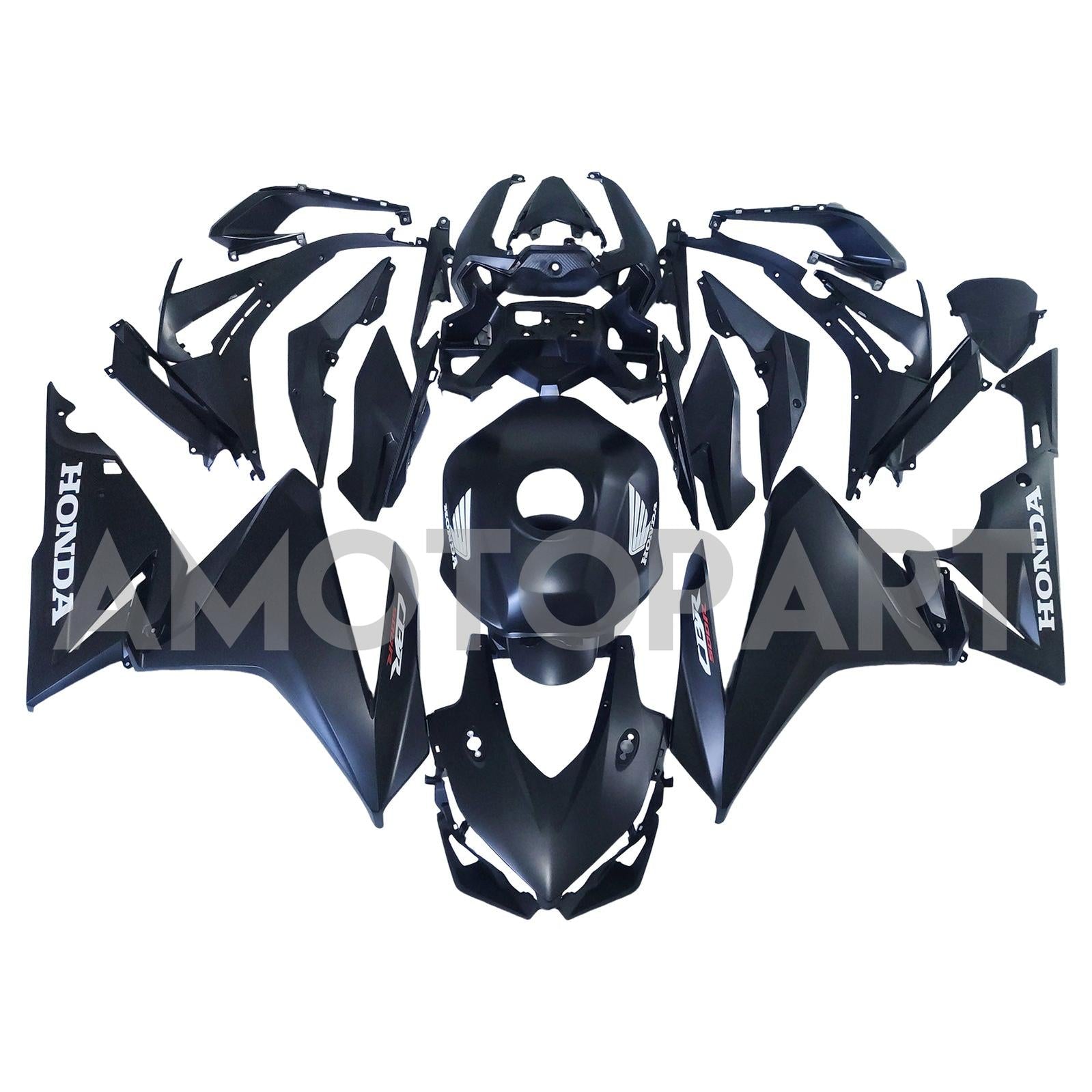 Amotopart 2022-2023 CBR500R Honda Black with Red Accents Fairing Kit