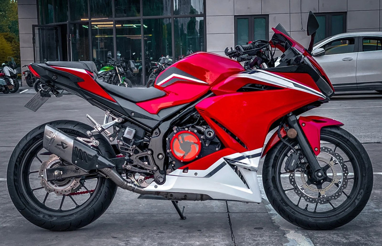 Amotopart 2022 CBR400R HONDA RED & WHITE FAILING KIT