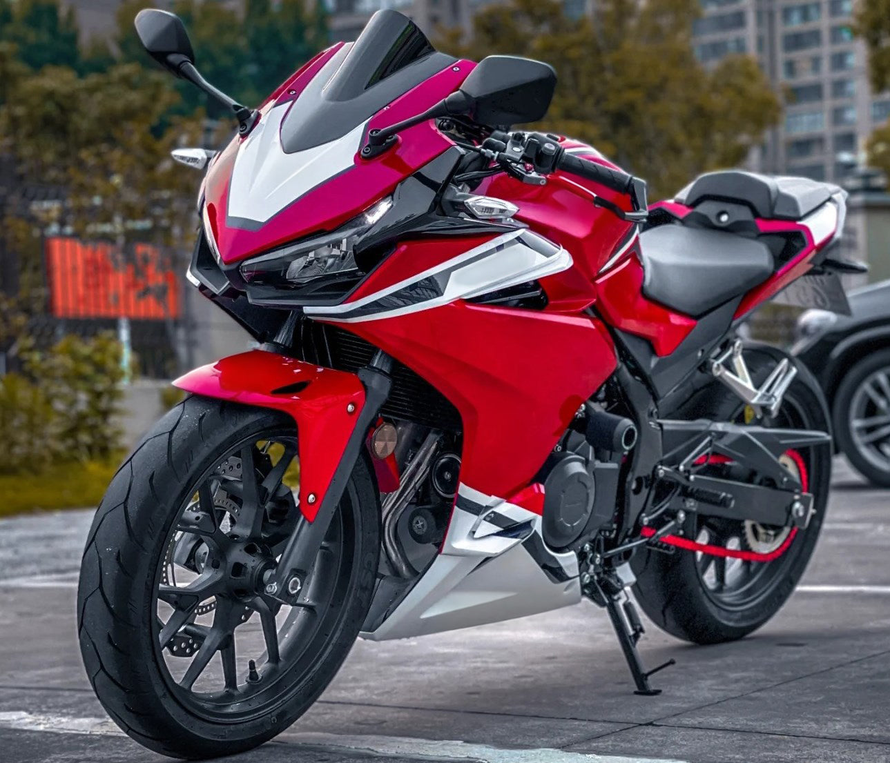Amotopart 2022 CBR400R HONDA RED & WHITE FAILING KIT