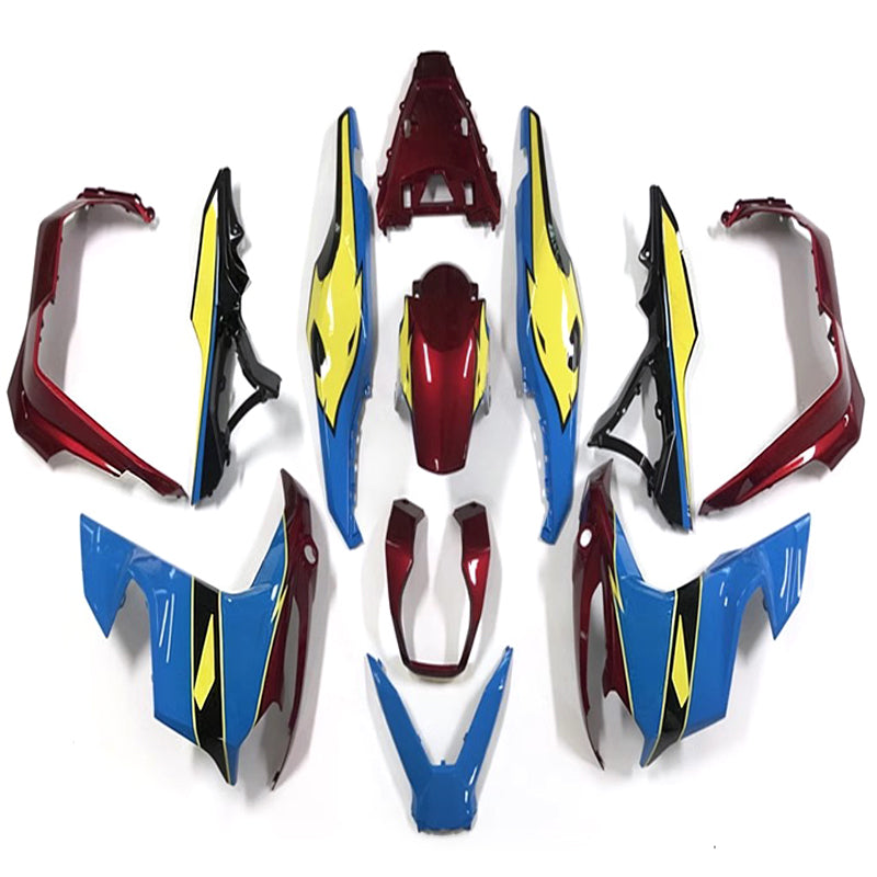 Amotopart 2018-2021 Honda Adv150 Blue Red Yellow Fairing Zestaw