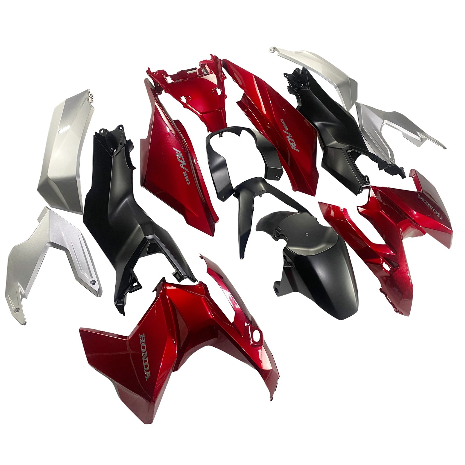 Amotopart 2022-2024 Honda adv160 Schwarzes Rotverkleidungskit