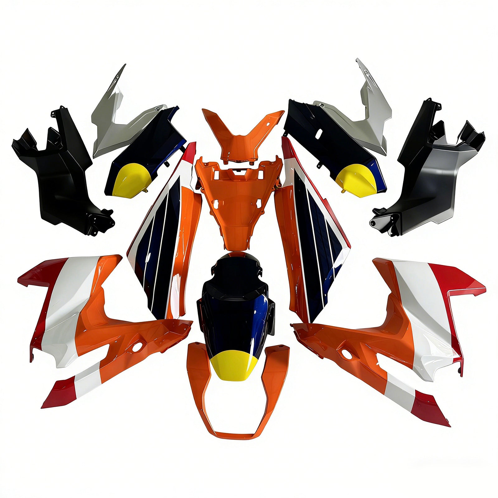 Amotopart 2022-2023 Honda ADV160 Black White Orange Fairing Kit