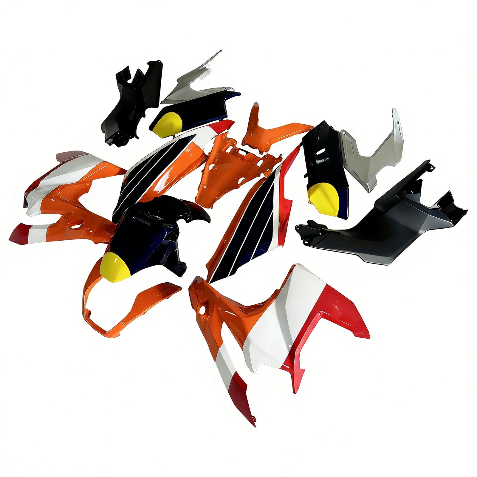 Amotopart 2022-2023 Honda ADV160 Black White Orange Fairing Kit