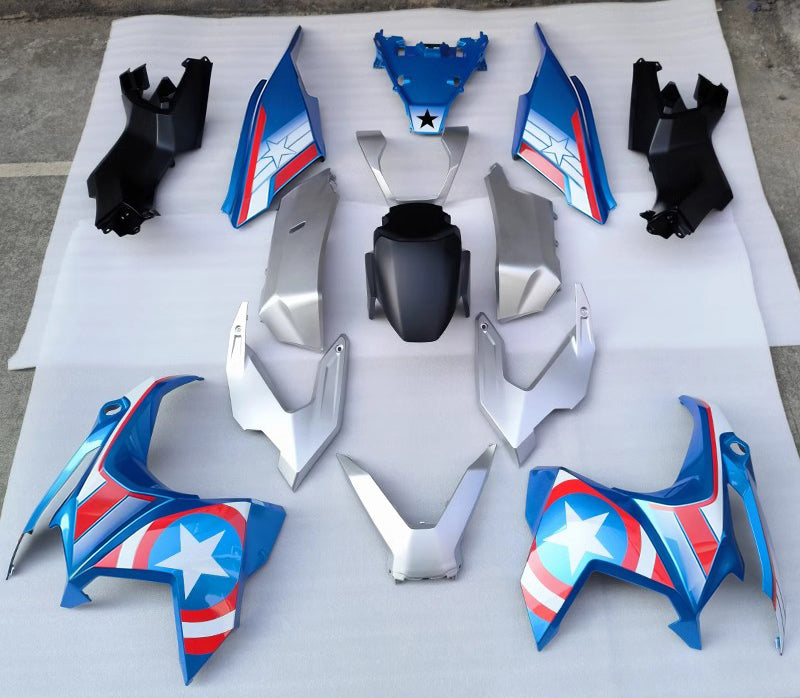 Amotopart 2022-2025 Honda ADV160 Blue Silver Grey Fairing Kit