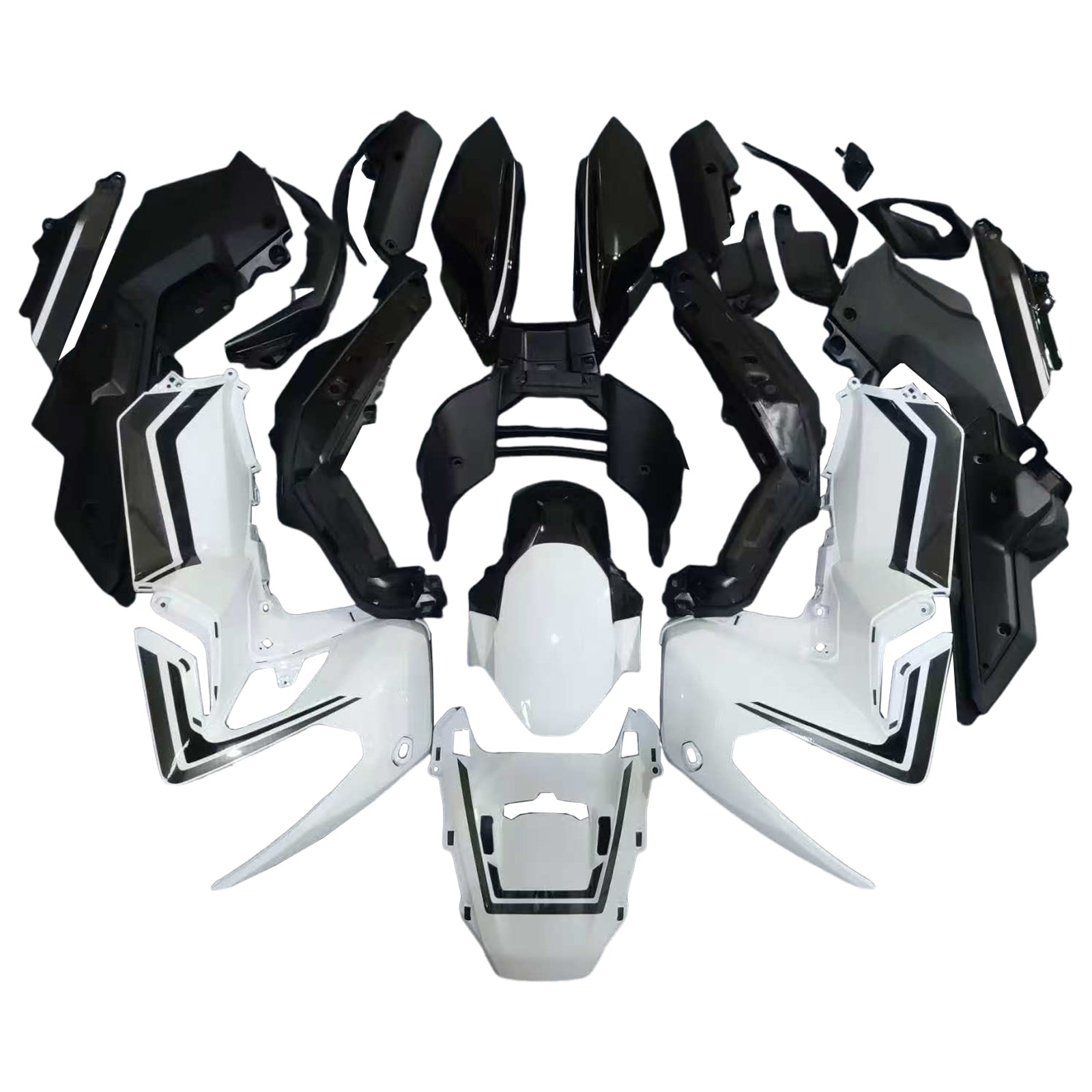 Amotopart 2017-2020 Honda XADV750 White Black Fairing Kit