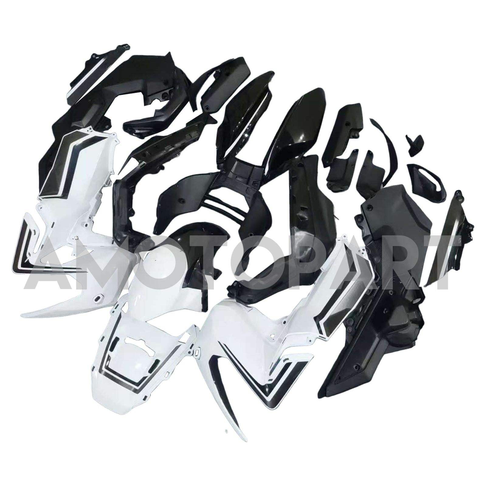 Amotopart 2017-2020 Honda XADV750 White Black Fairing Kit