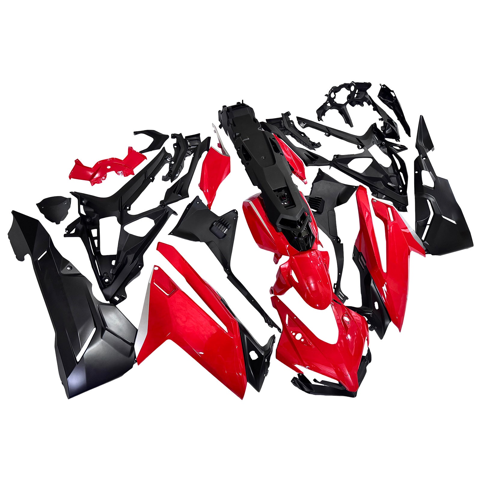 Amotopart 2017-2022 Honda CBR250RR Glossy Black Red Fairing Kit
