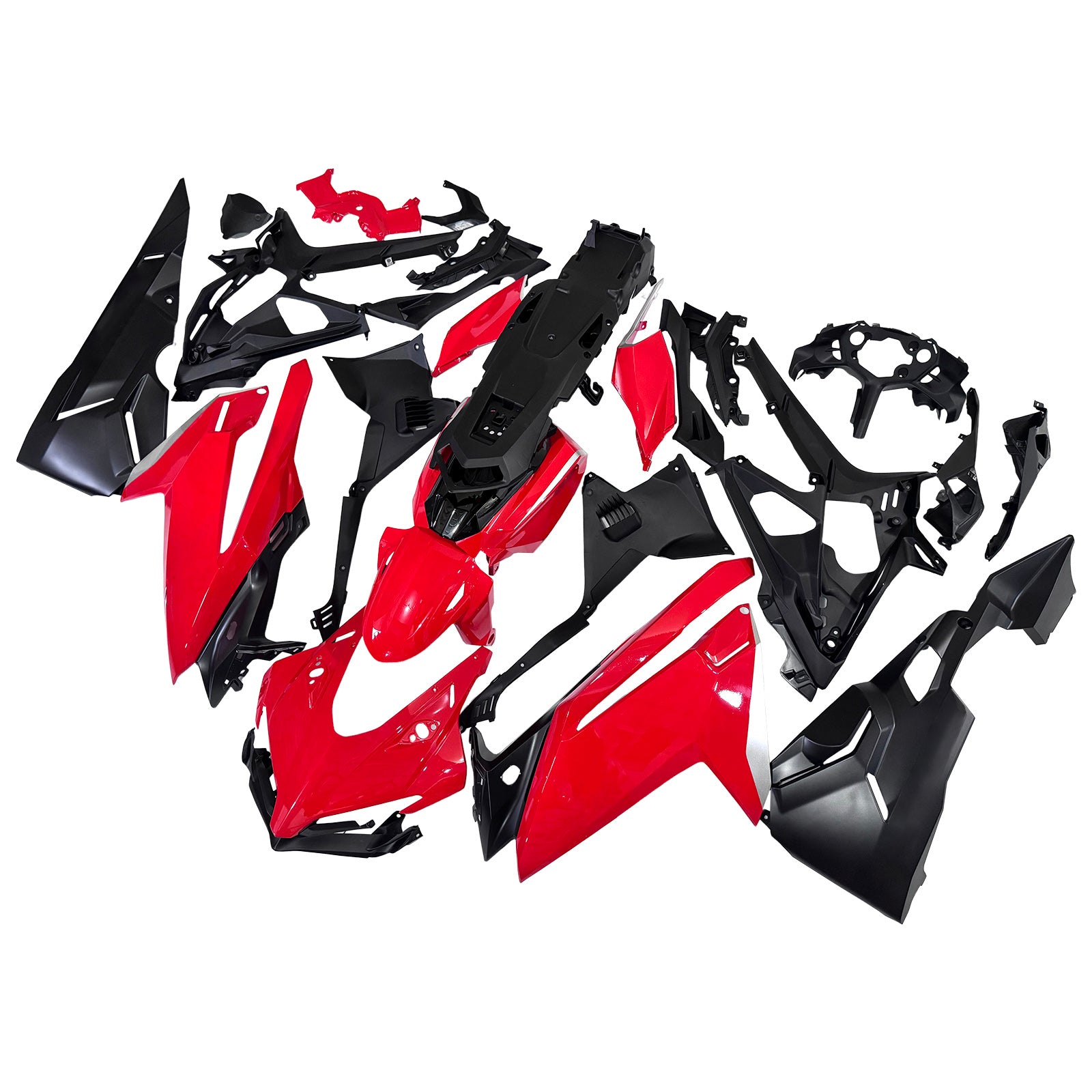 Amotopart 2017-2022 Honda CBR250RR Glossy Black Red Fairing Kit