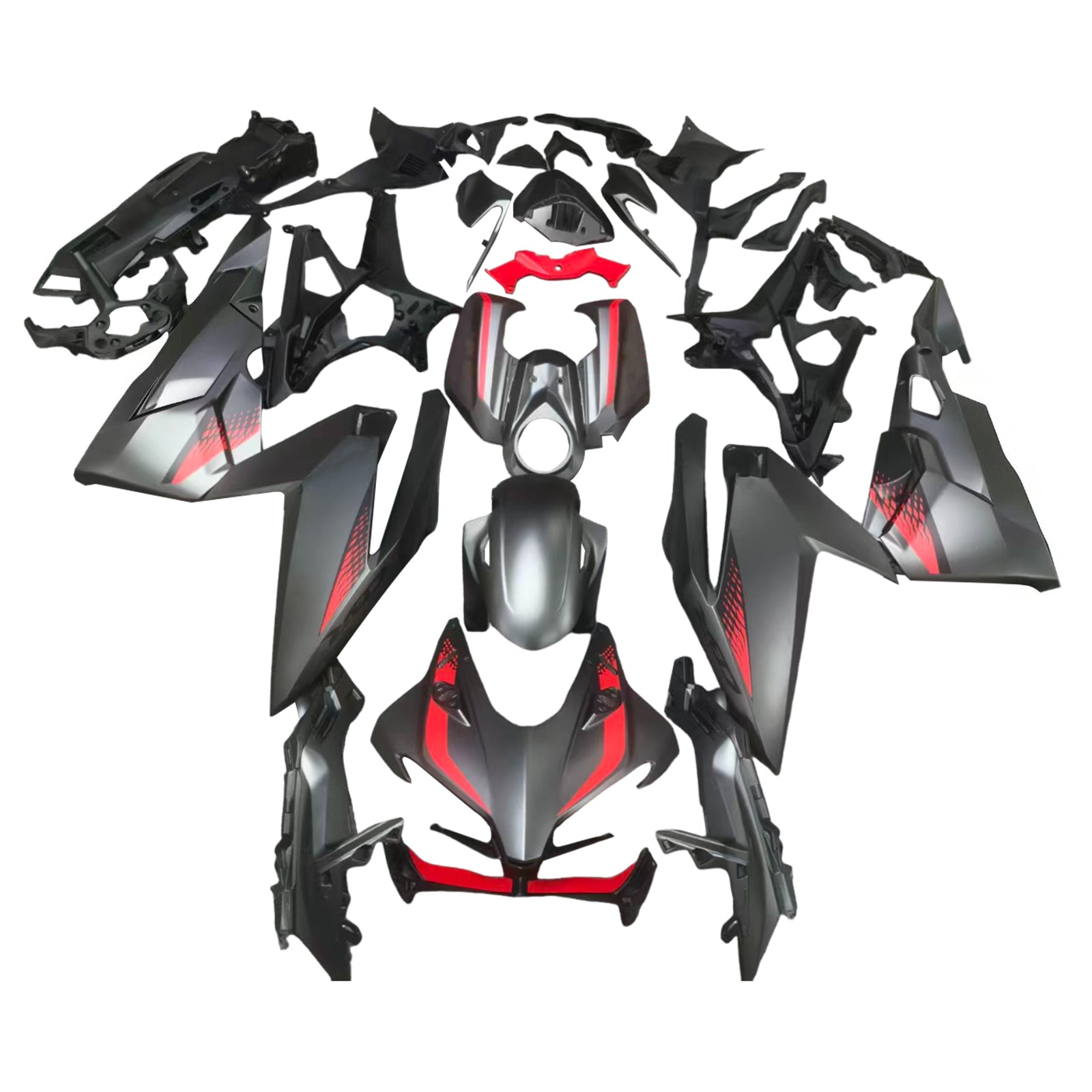 Amotopart 2017-2022 Honda CBR250RR Gray Red Fairing Kit