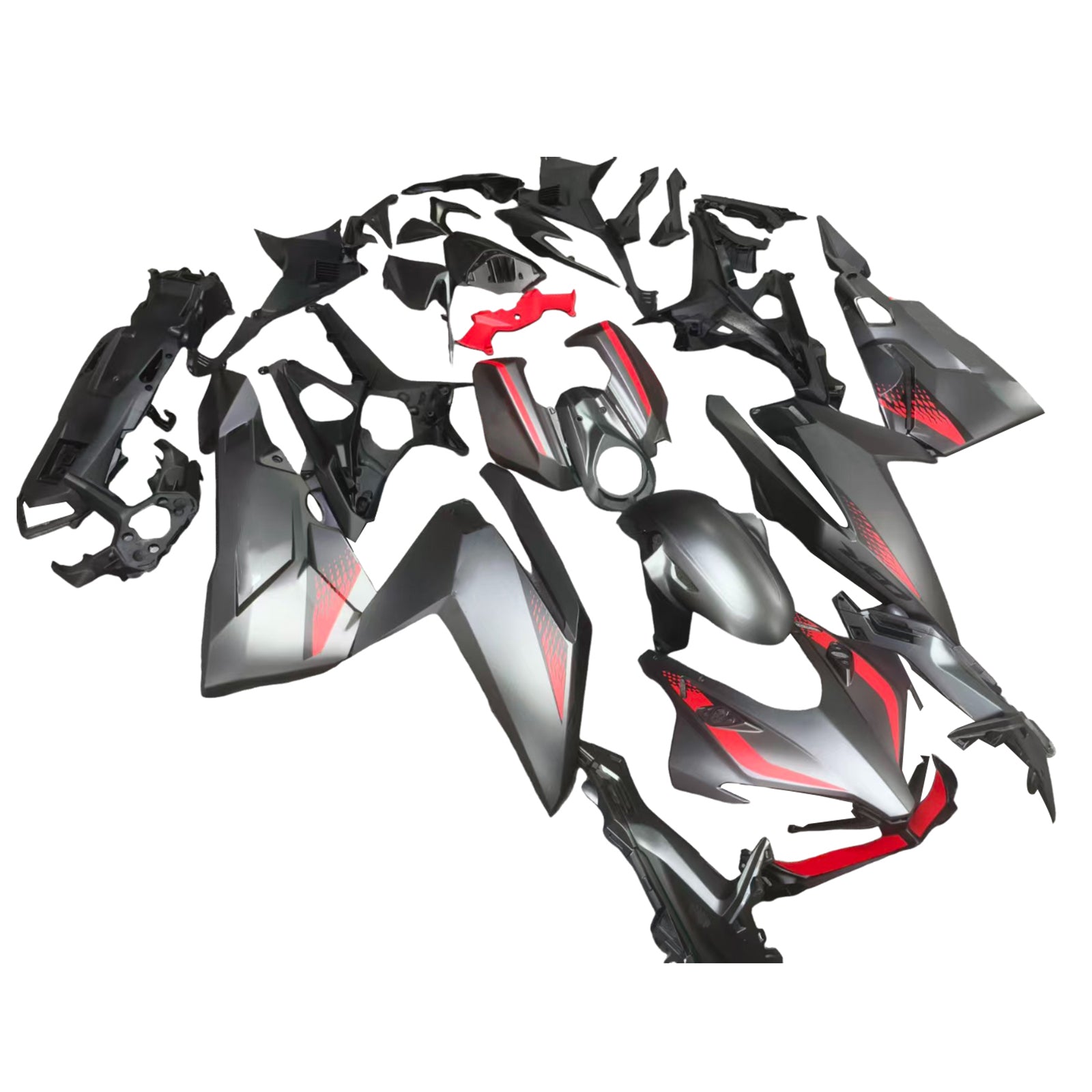 Amotopart 2017-2022 Honda CBR250RR Gray Red Fairing Kit