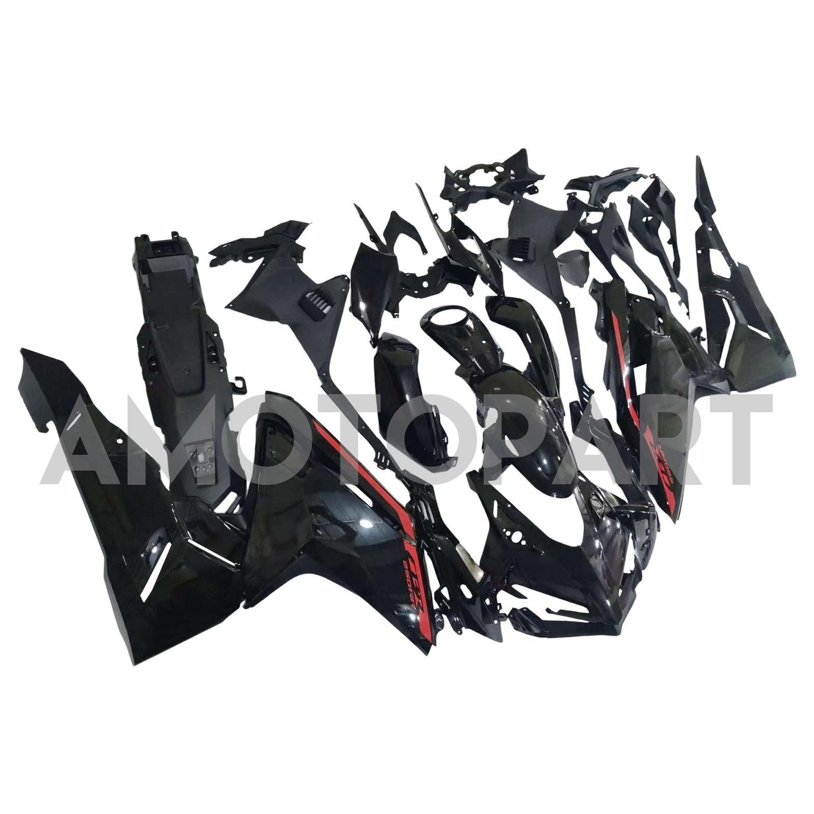 Amotopart 2023–2024 Honda CBR250RR schwarzes Verkleidungsset