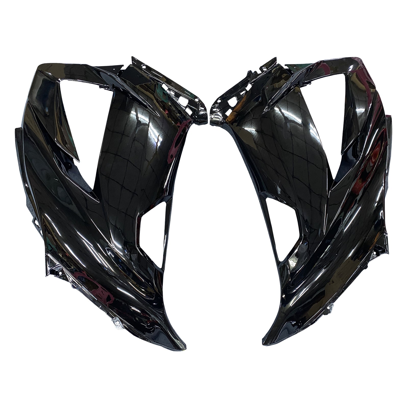 Amotopart Kawasaki Zx6R 2013-2018 フェアリング 光沢のあるブラック Amotopart プラスチックキット