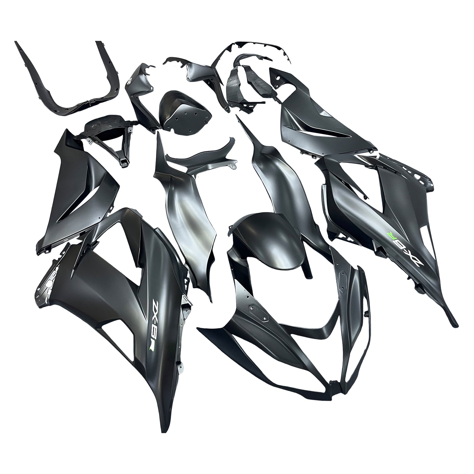 Amotopart Kawasaki ZX6R 13-18 FAILING MATT BLACK W/BOLT KIT