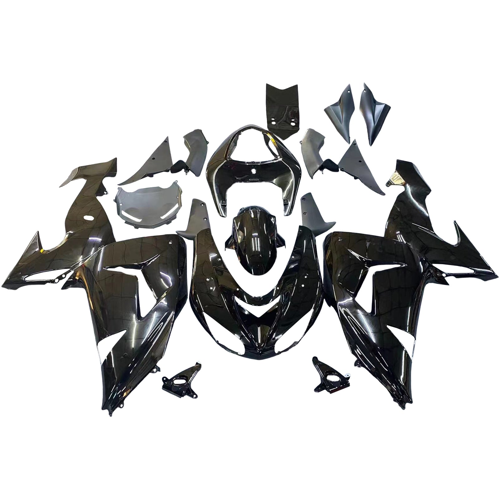 Amotopart Kawasaki ZX10R 06-07 Fairing Yellow Black Amotopart Kit