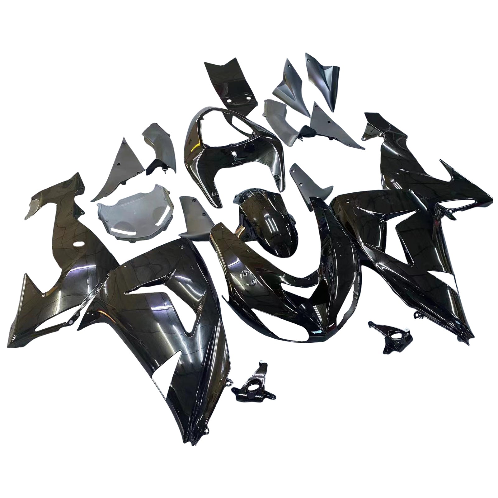 Amotopart Kawasaki ZX10R 06-07 Fairing Yellow Black Amotopart Kit