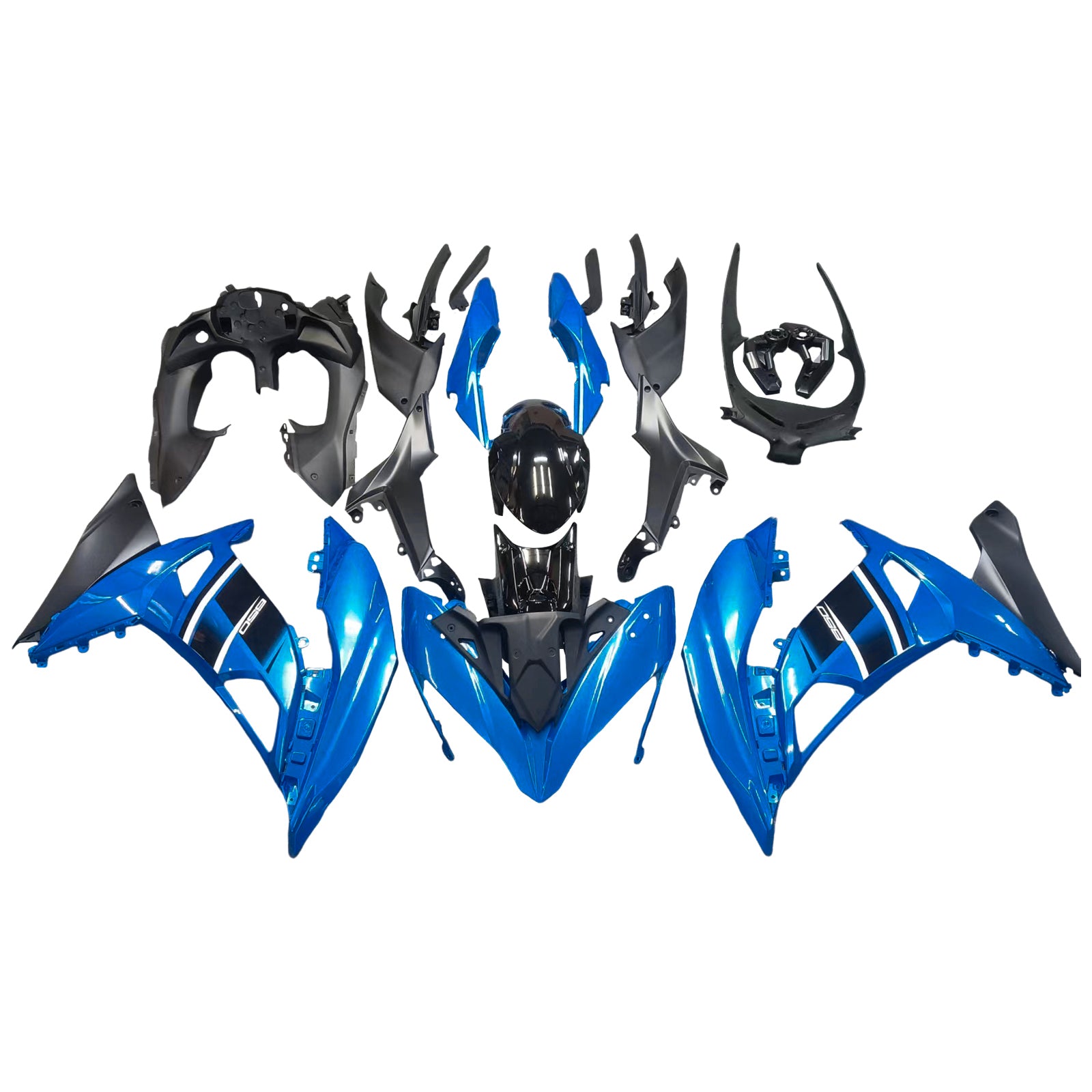 Amotopart Kawasaki Ninja 650 EX650 2017-2019 Verziehung Blue Kells Kit