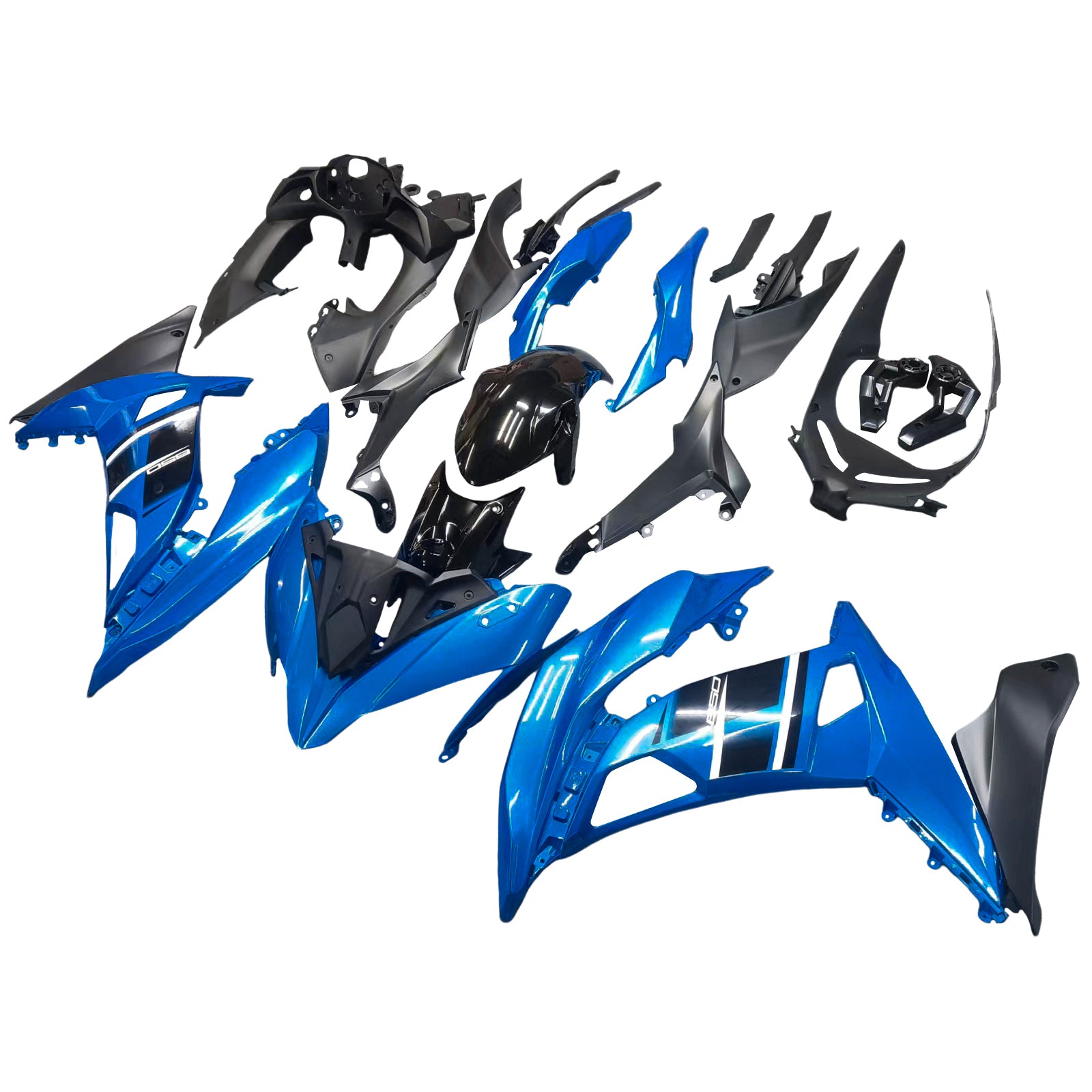 Amotopart Kawasaki Ninja 650 EX650 2017-2019 Verziehung Blue Kells Kit