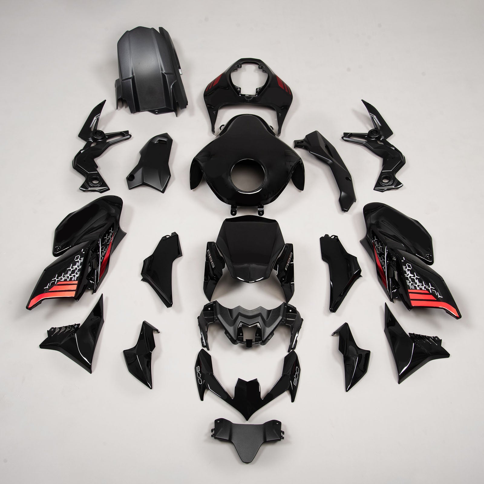 Amotopart 2020-2024 kit kiwasaki z900 rosso nero